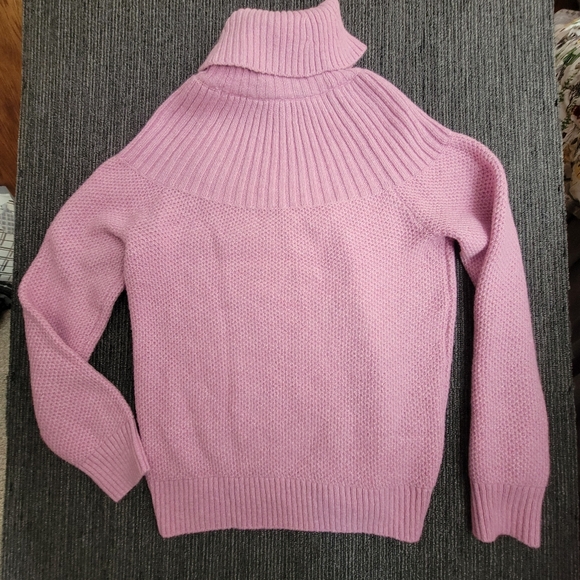 NWT J.Crew Turtleneck Sweater Medium Pink Ribbed Warm Pastel Barbiecore … - Picture 7 of 7